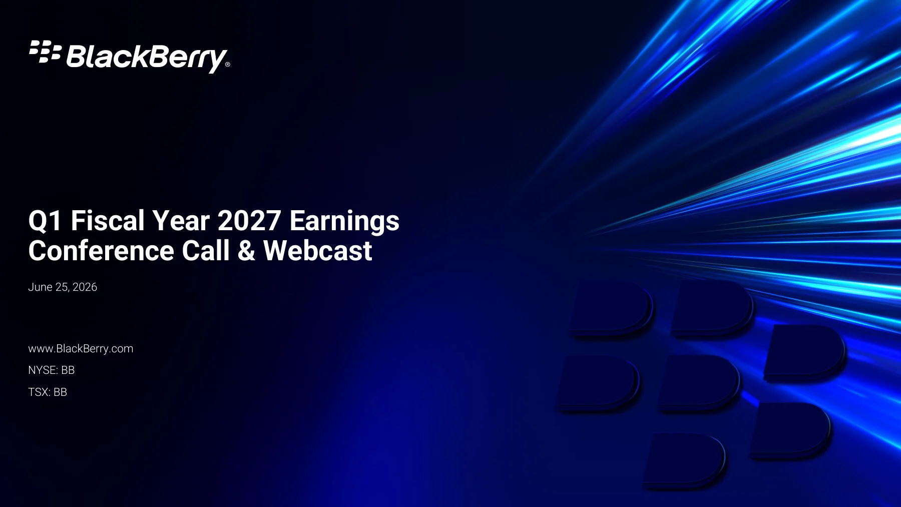 BlackBerry — Q1 FY27 Earnings Presentation